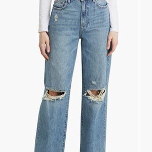 BP Light Blue Distressed Wide Leg Jeans